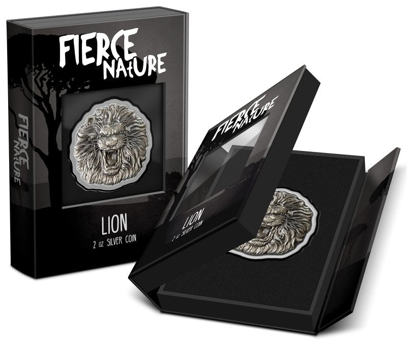 2022 Fierce Nature Lion 2 oz Silver Coin - Sprott Money Collectibles