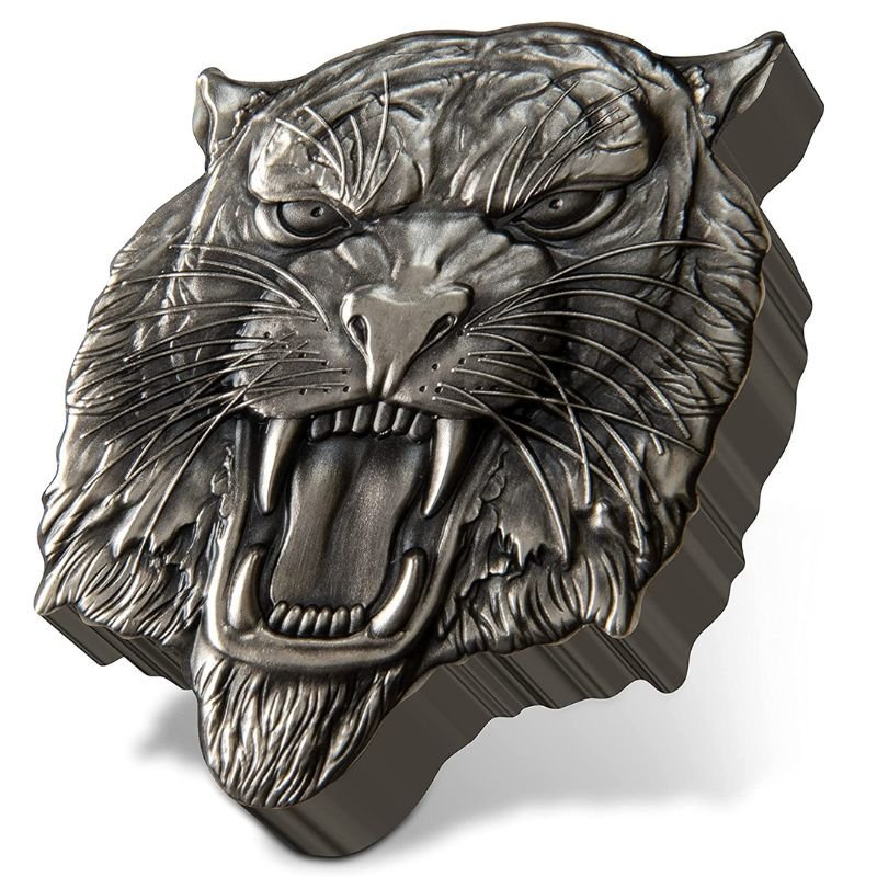 2022 Fierce Nature Tiger 2 oz Pure Silver Coin - Sprott Money Collectibles