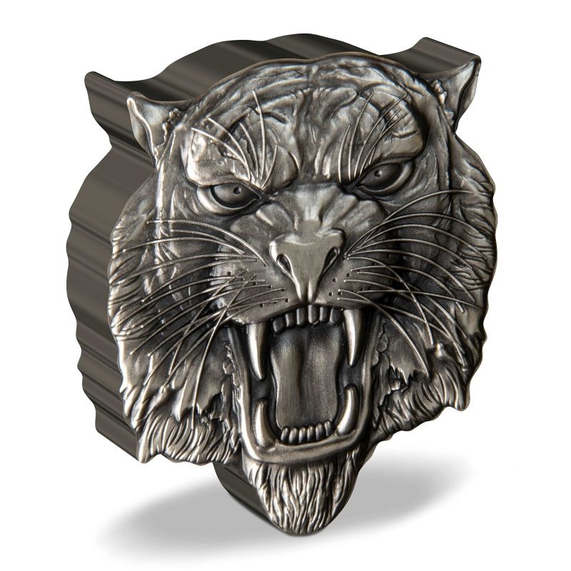 2022 Fierce Nature Tiger 2 oz Pure Silver Coin - Sprott Money Collectibles