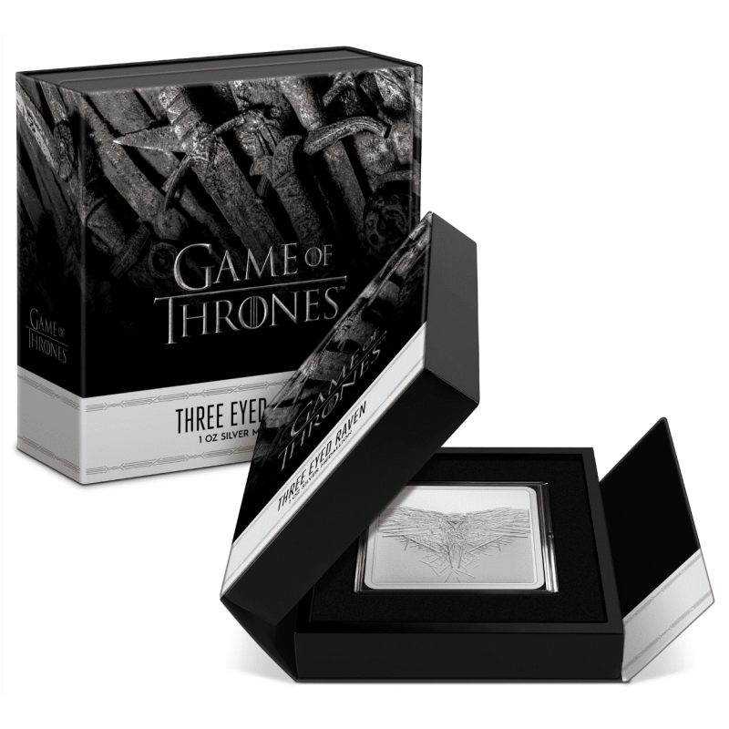 2022 Game of Thrones Three-Eyed Raven 1 oz Silver Medallion - Sprott Money Collectibles