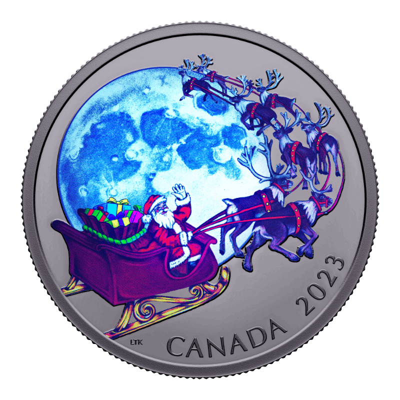 2023 1 oz The Magic of the Season Christmas Holiday Fine Silver Coin - Sprott Money Collectibles
