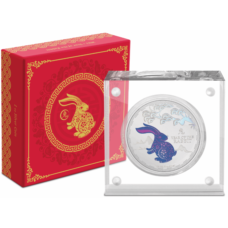 2023 Lunar Year of The Rabbit 1 oz Pure Silver Coin - Sprott Money Collectibles