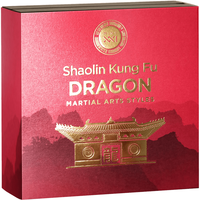 2023 Shaolin Kung Fu Dragon Martial Arts Styles 2 oz Antique Finish Silver Coin - Sprott Money Collectibles