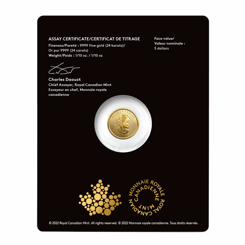 2023 Treasured Gold Maple Leaf 1/10 oz Gold Coin - Sprott Money Collectibles