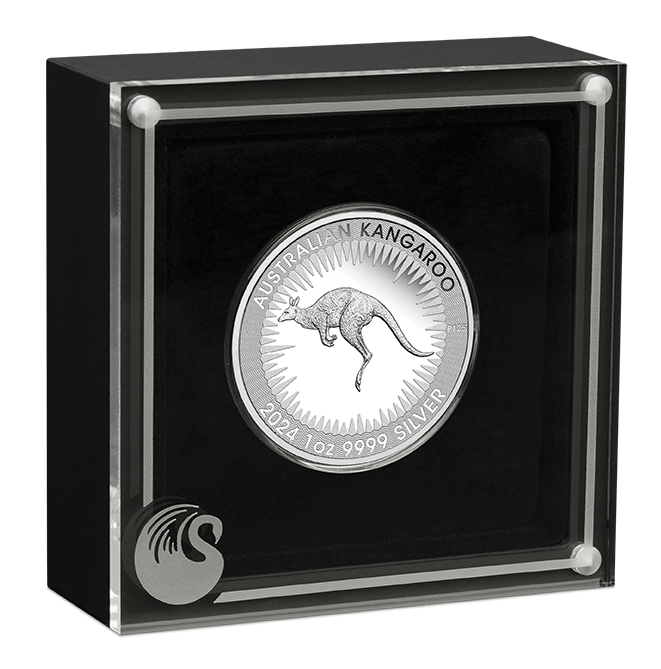 2024 Australian Kangaroo King Charles III Obverse First Issue 1 oz Silver Coin - Sprott Money Collectibles
