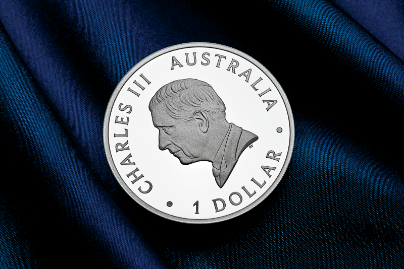 2024 Australian Kangaroo King Charles III Obverse First Issue 1 oz Silver Coin - Sprott Money Collectibles