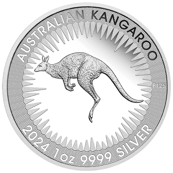 2024 Australian Kangaroo King Charles III Obverse First Issue 1 oz Silver Coin - Sprott Money Collectibles