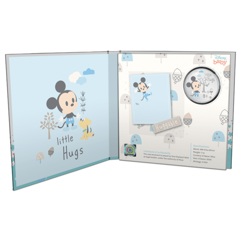 2024 Disney Baby Boy Little Hugs 1 oz Silver Coin - Sprott Money Collectibles
