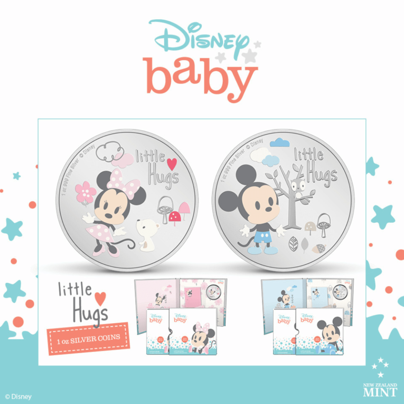 2024 Disney Baby Girl Little Hugs 1 oz Silver Coin - Sprott Money Collectibles