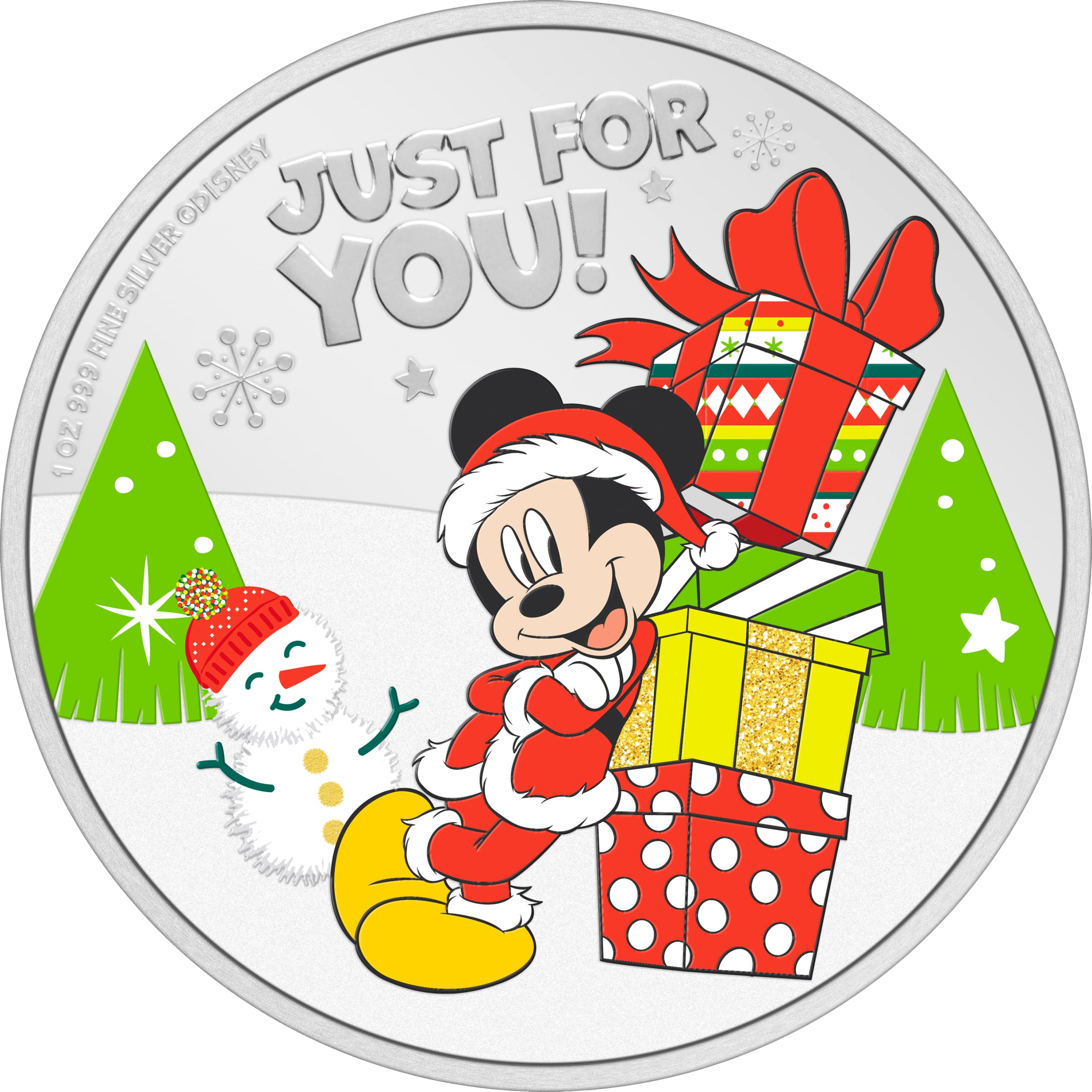 1 oz Disney Seasons Greetings Silver Coin