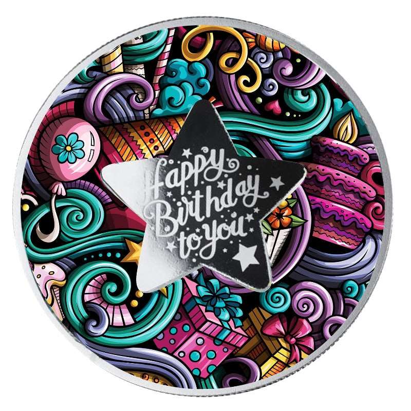 Happy Birthday 1/2 oz Pure Silver Coin - Sprott Money Collectibles