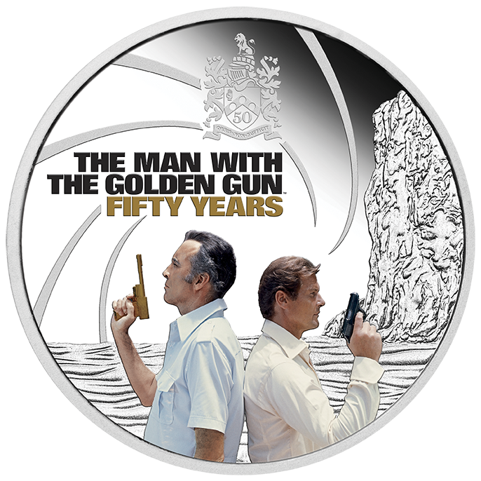 2024 James Bond The Man With The Golden Gun 50th Anniversary 1 oz Silver Proof Coin