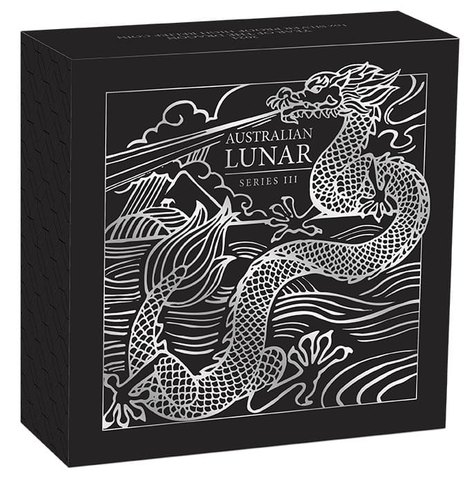 2024 Australian Lunar Series III Year of The Dragon 1oz Silver Proof High Relief Coin