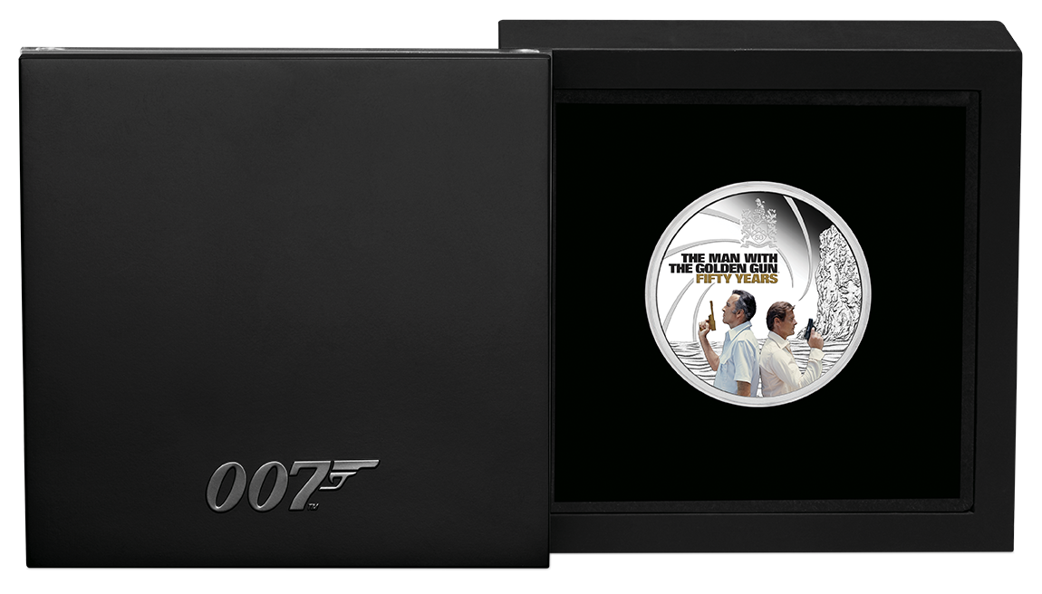 2024 James Bond The Man With The Golden Gun 50th Anniversary 1 oz Silver Proof Coin