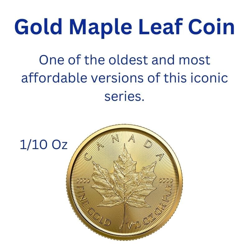 2023 Canadian Gold Maple Leaf 1/10 oz Gold Coin - Sprott Money Collectibles