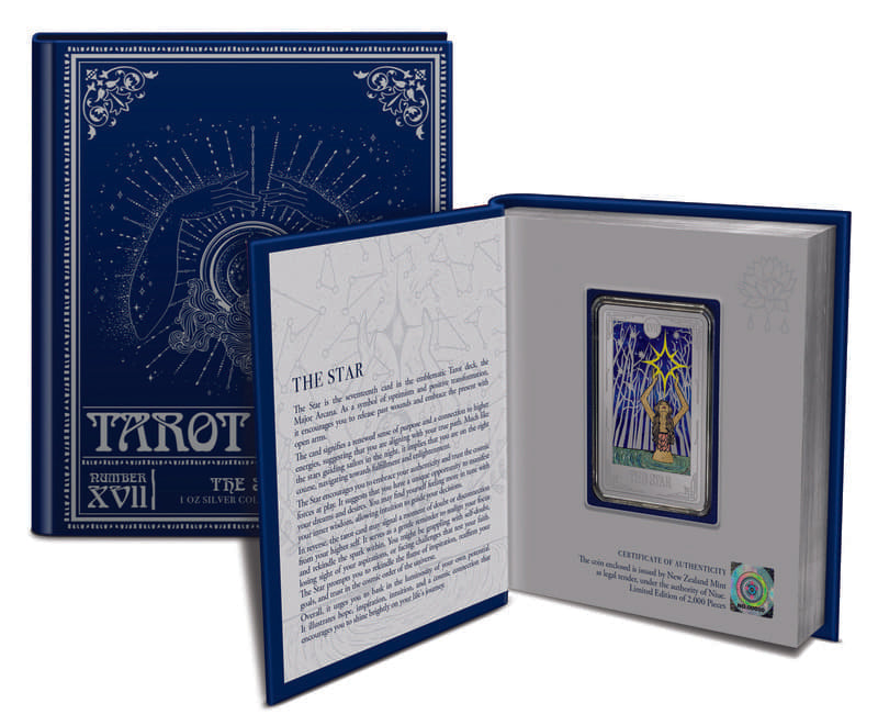 2024 Tarot XVII The Star 1 Troy Oz Pure Silver Coin