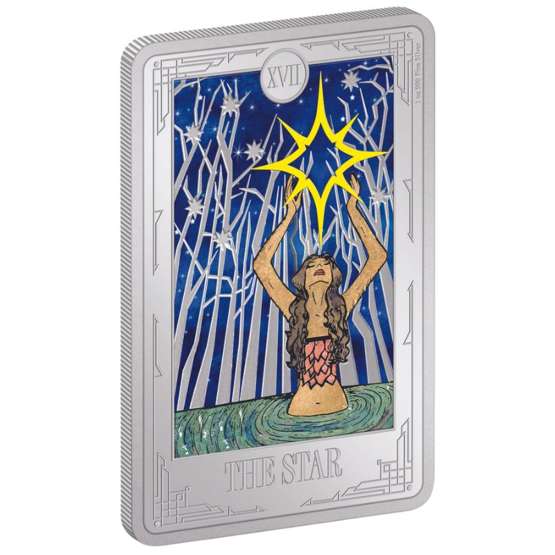 2024 Tarot XVII The Star 1 Troy Oz Pure Silver Coin