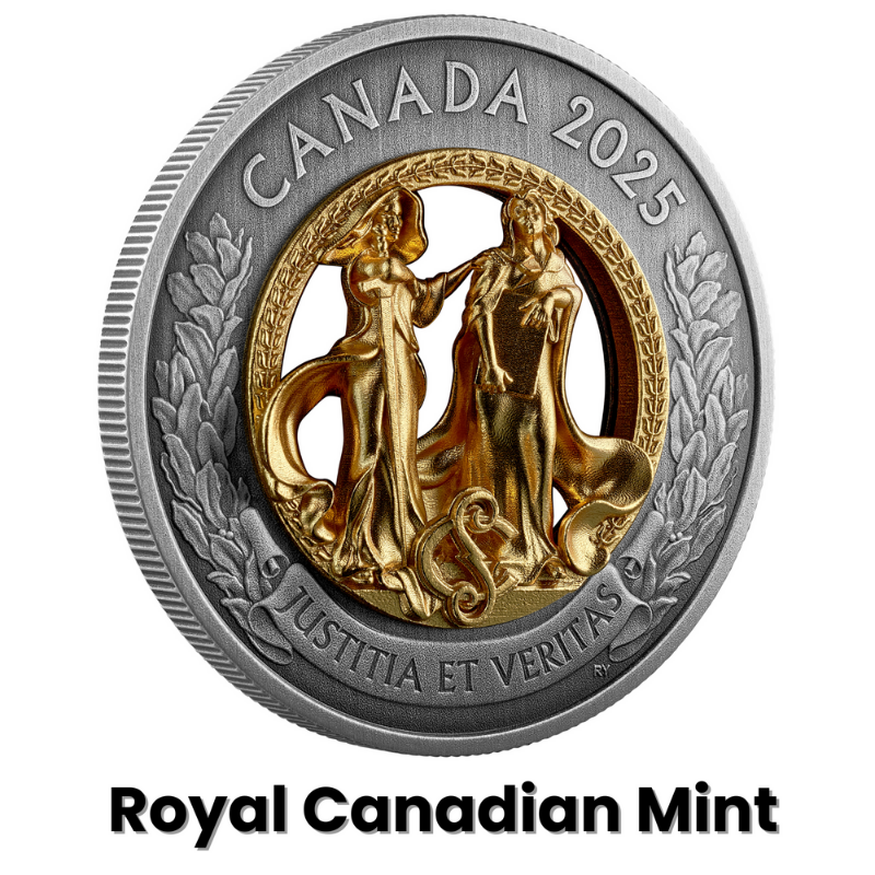 2025 144g Silver Allegories of Justice and Truth Royal Canadian Mint