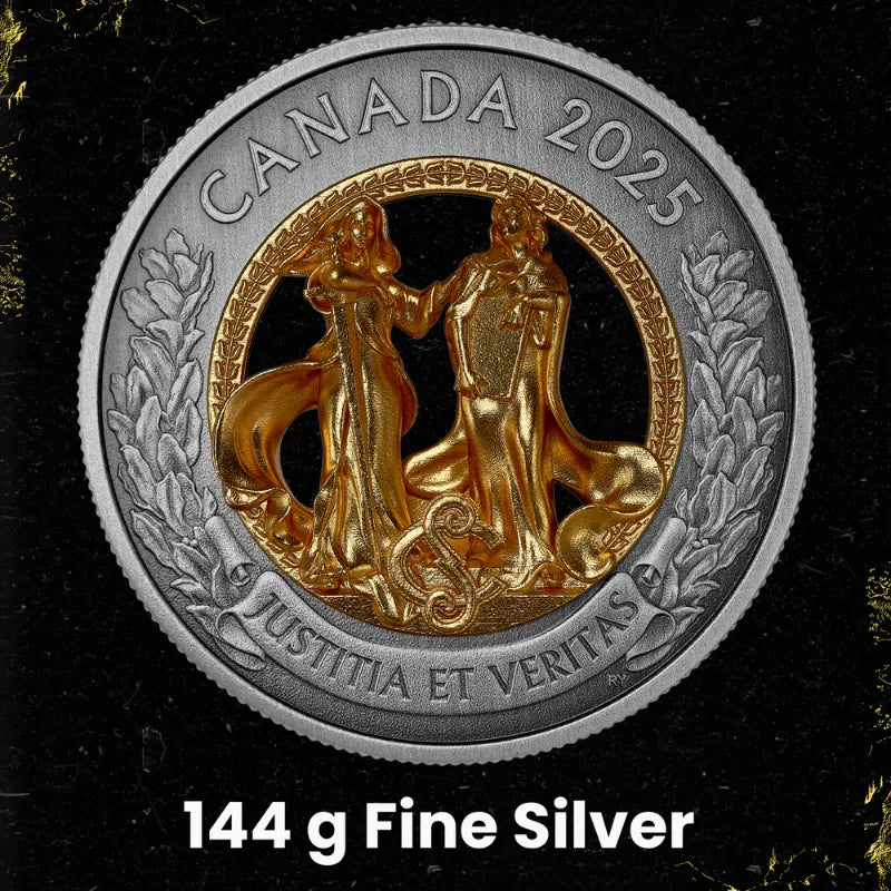2025 144g Silver Allegories of Justice and Truth Royal Canadian Mint