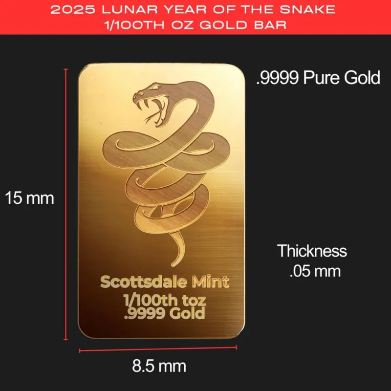 gold bar lunar year of the snake 