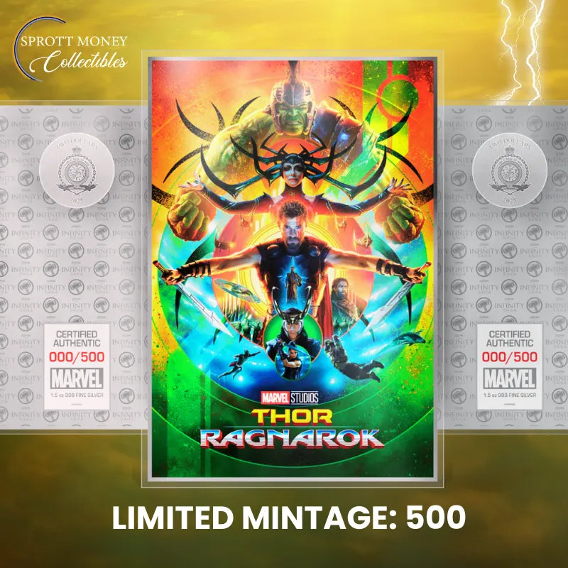 2025 1.5oz Thor Ragnarok Pure Silver Foil- New Zealand Mint