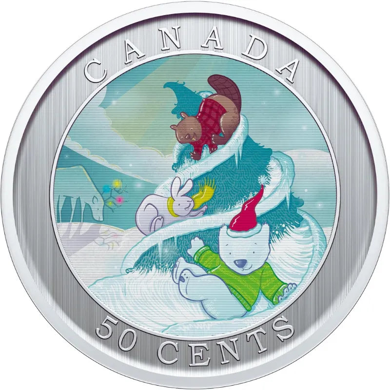 2025 12.3 g Lenticular Whimsical Christmas Holiday Tree Coin 