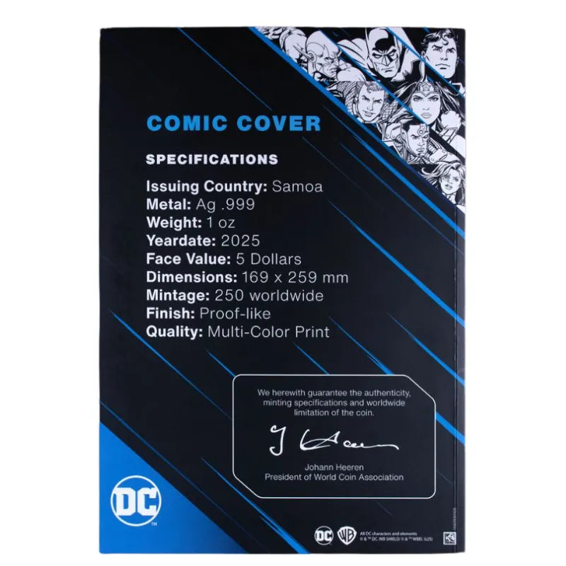 2025 1oz SILVER FOIL SUPERMAN DC COMICS ICONIC COVERS Proof-like #204