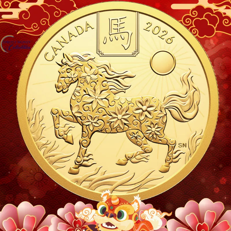 2026 0.5 oz Pure Gold Coin Lunar Year of The Horse Royal Canadian Mint