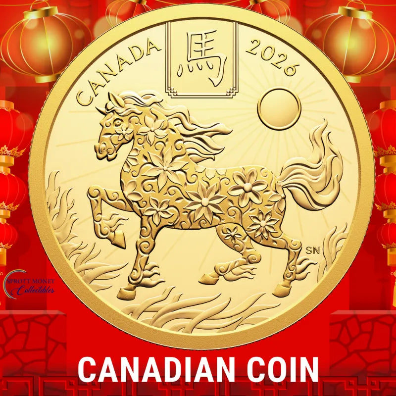 2026 0.5 oz Pure Gold Coin Lunar Year of The Horse Royal Canadian Mint
