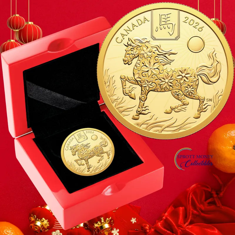 2026 0.5 oz Pure Gold Coin Lunar Year of The Horse Royal Canadian Mint