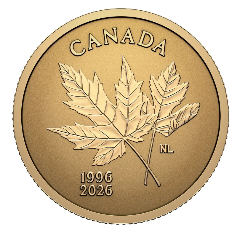 2026 0.5 g Pure Gold Coin 30th Anniversary of Canada's Arboreal Emblem Royal Canadian Mint