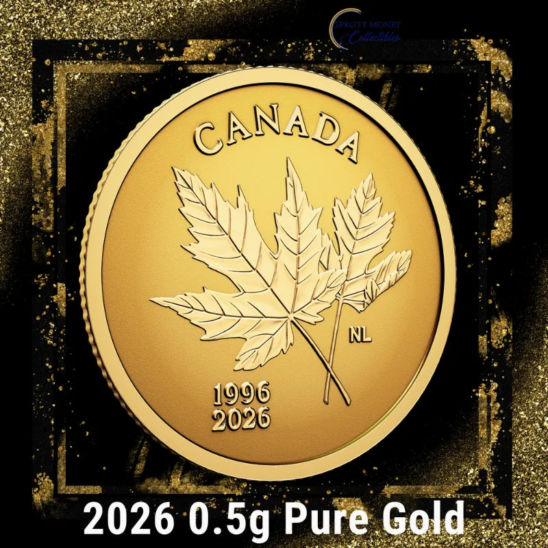 2026 0.5 g Pure Gold Coin 30th Anniversary of Canada's Arboreal Emblem Royal Canadian Mint