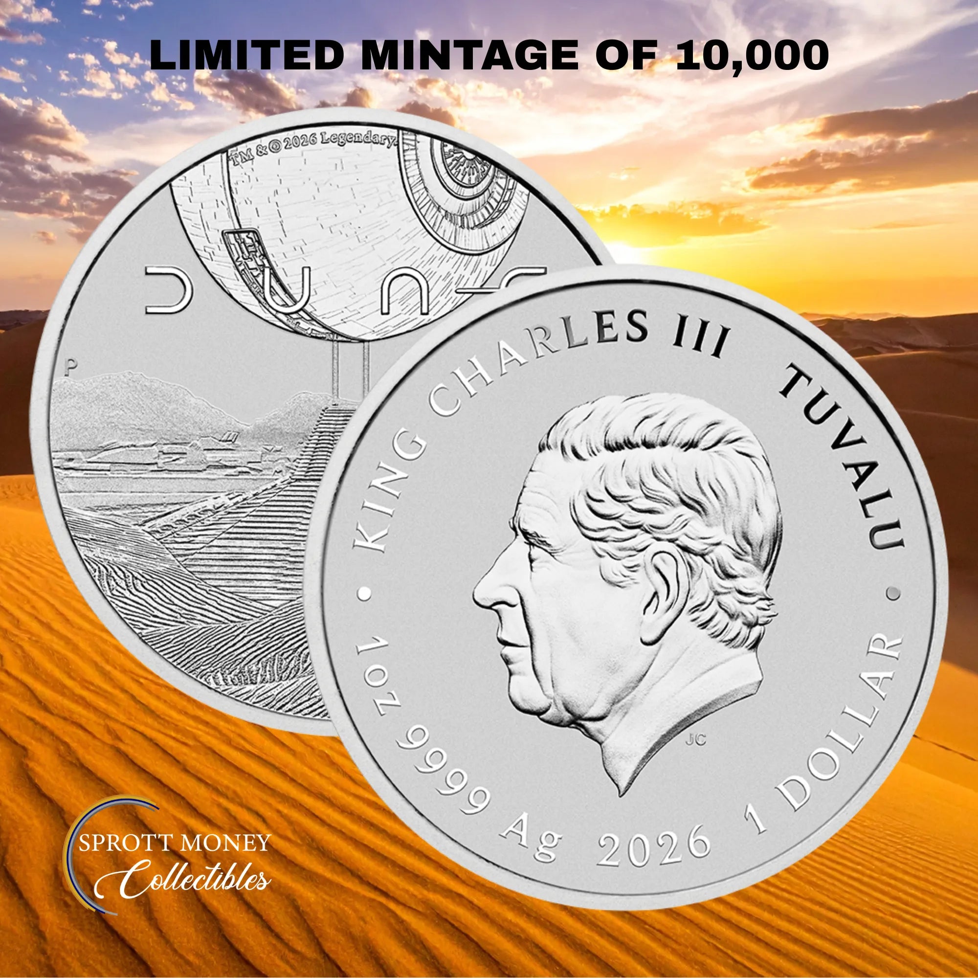 2026 1oz Silver Dune Coin The Perth Mint