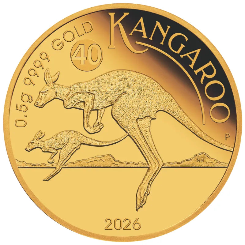 2026 Mini Roo 0.5g Gold Proof Coin in Card, Ready to Gift - The Perth Mint