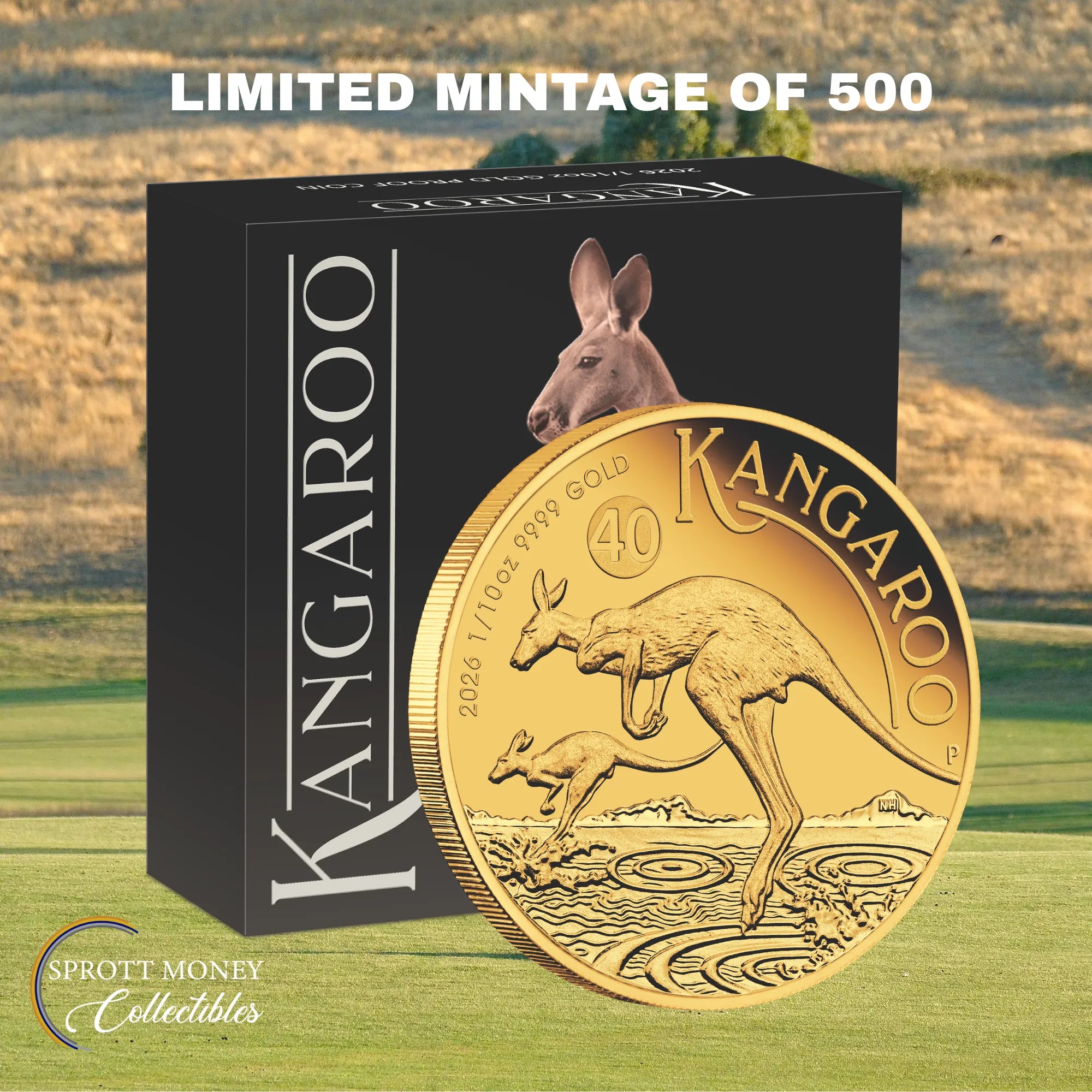 2026 1/10oz Gold AUSTRALIAN KANGAROO Proof Coin THE PERTH MINT