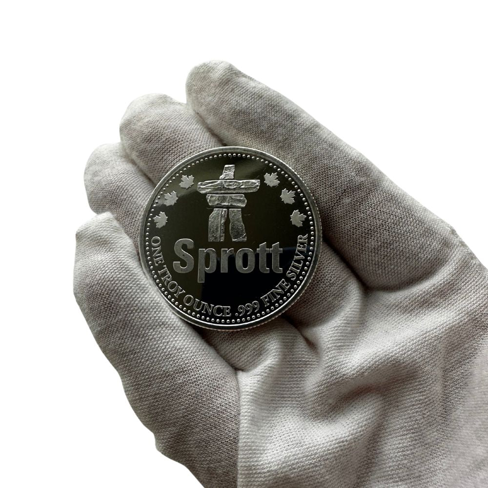 Sprott Money Collectibles Iconic, Beautiful, Classic, Pure 1 oz Silver Coin (Round) - Gift for all Occasions