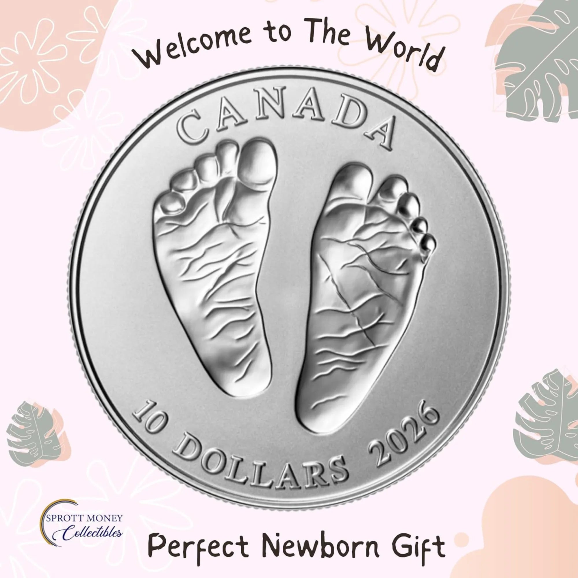 2026 Baby Feet Welcome to The World 1/2 oz Pure Silver Coin - Royal Canadian Mint