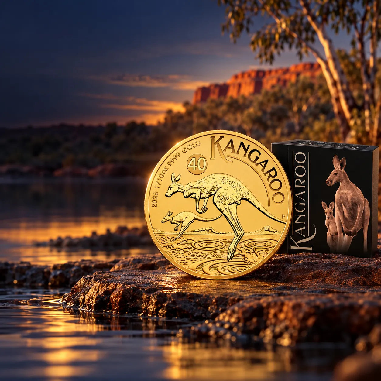 2026 1/10oz AUSTRALIAN KANGAROO Gold Proof Coin-THE PERTH MINT