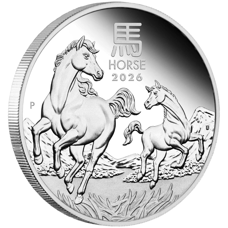Australian Lunar Series III 2026 Year of The Horse 1 oz Silver Proof Coin The Perth Mint