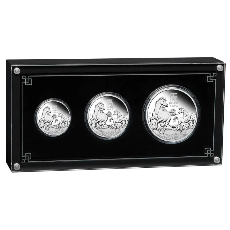 Australian Lunar Series III 2026 Year of Horse Silver Proof Coin Set The Perth Mint