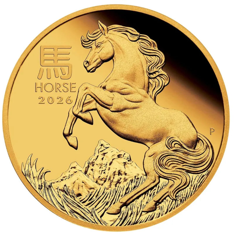 Australian Lunar Series III 2026 Year of The Horse 1/10oz Gold Proof Coin The Perth Mint