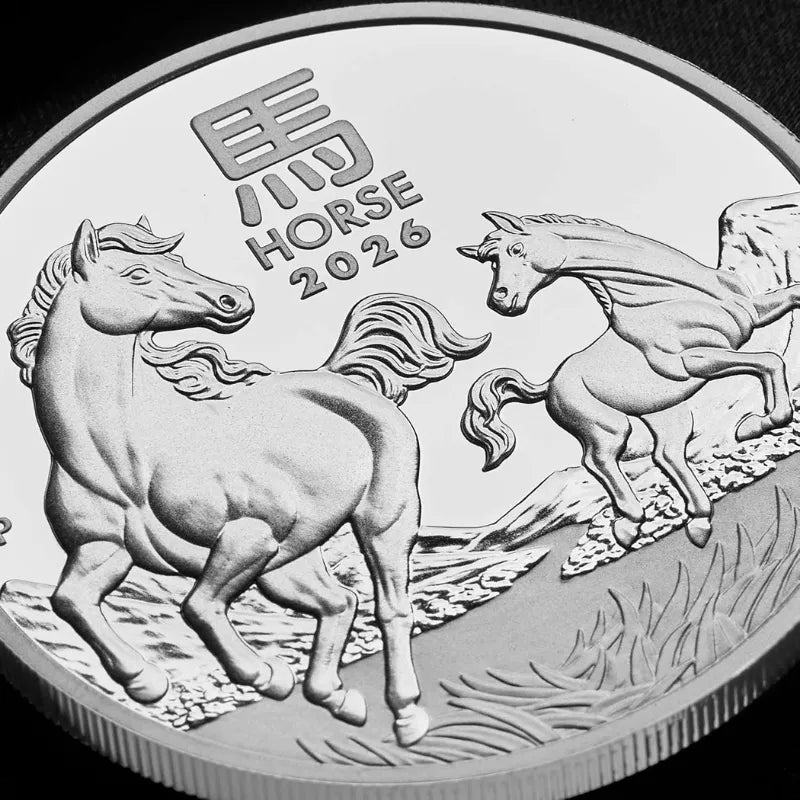 Australian Lunar Series III 2026 Year of The Horse 1/2oz Pure Silver Proof Coin The Perth Mint