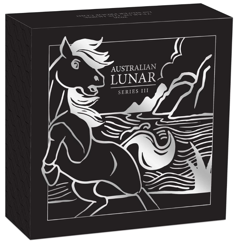 Australian Lunar Series III 2026 Year of The Horse 1 oz Silver Proof Coin The Perth Mint
