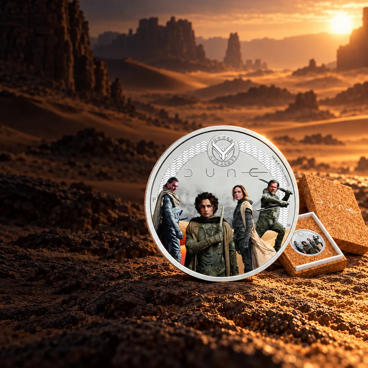2026 1/2 oz. DUNE- HOUSE ATREIDES Silver Coloured Coin- The Perth Mint
