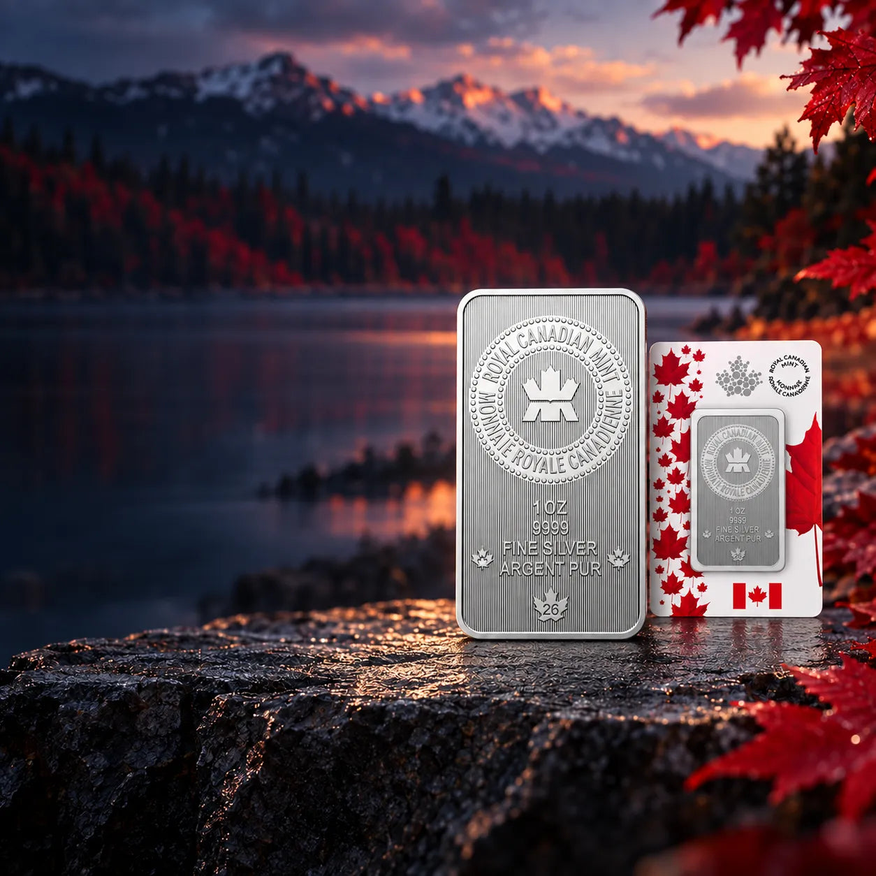 2026 1 oz Proudly Canadian Packaging Silver Bar Premium Bullion-Royal Canadian Mint