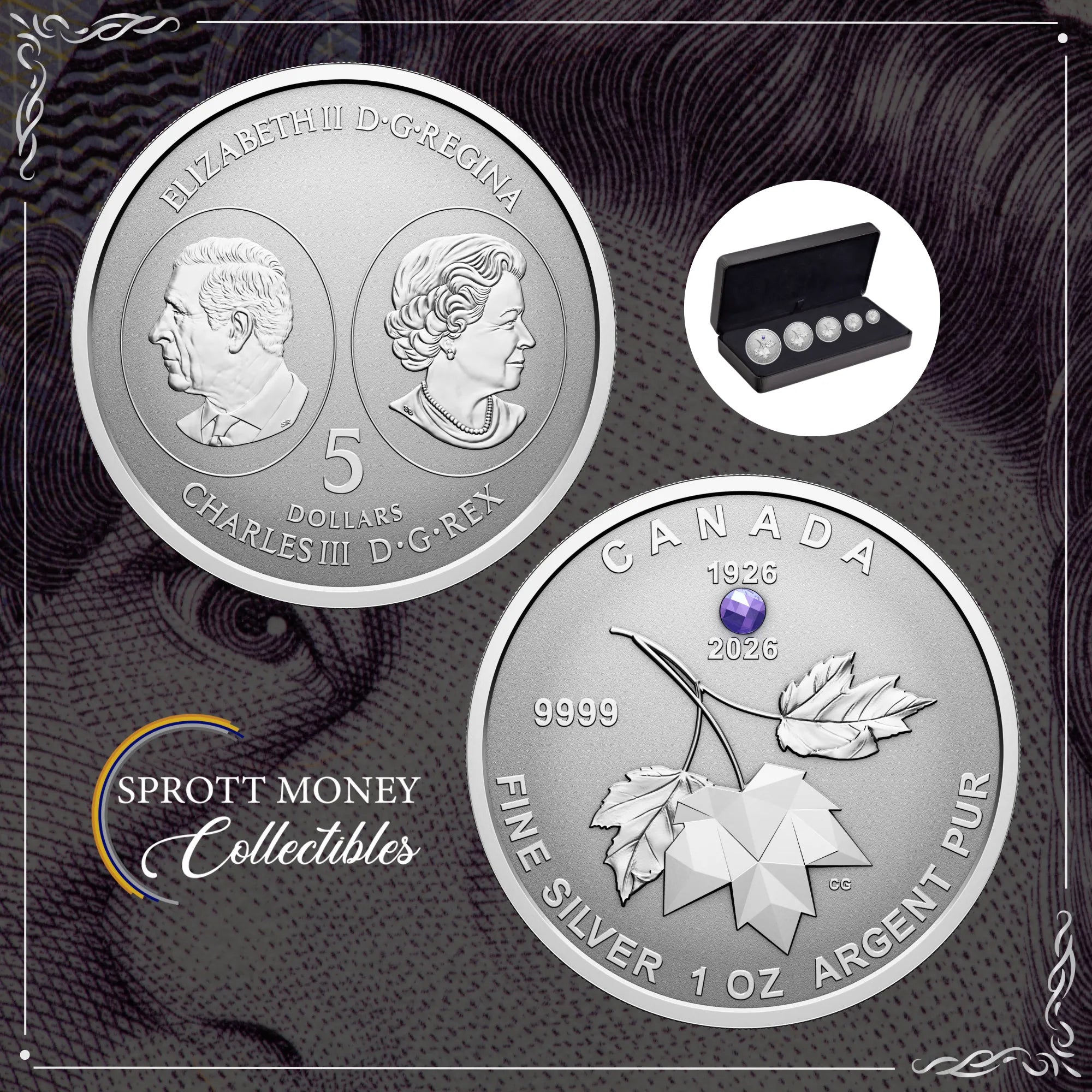 2026 Pure Silver Fractional Commemorate The 100th Birthday of Queen Elizabeth II Royal Canadian Mint