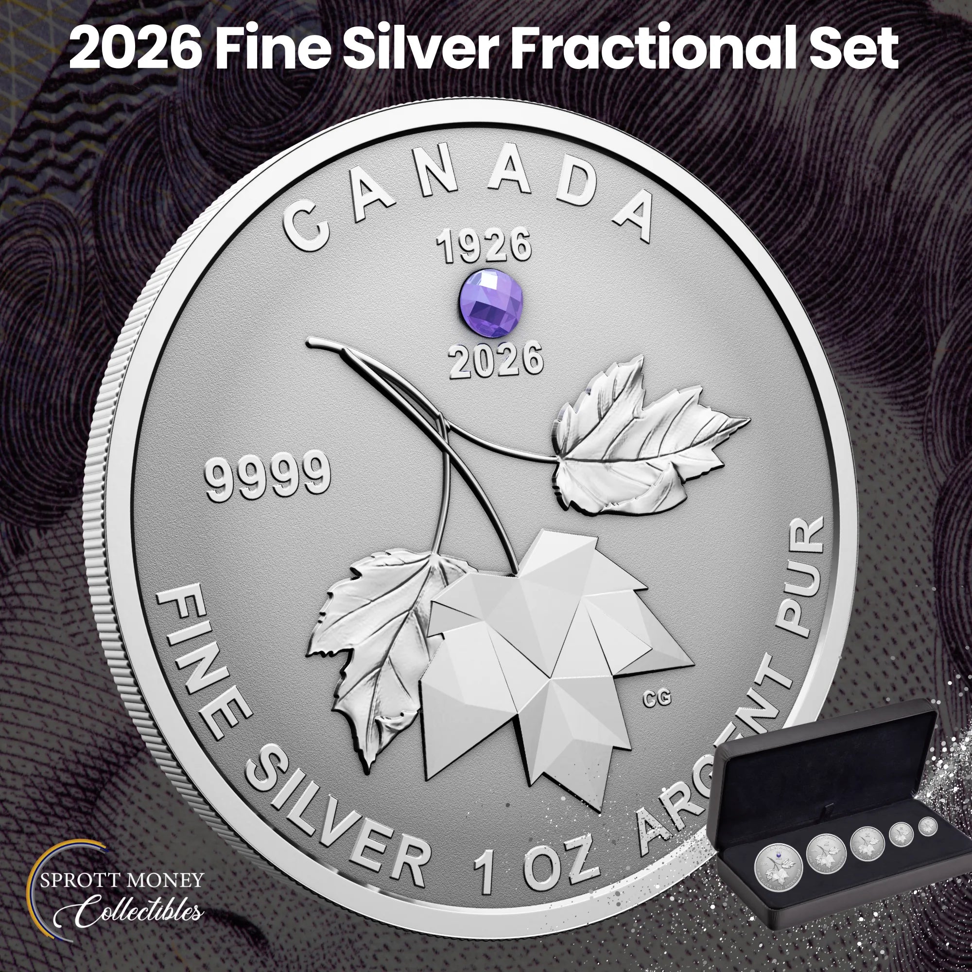 2026 Pure Silver Fractional Commemorate The 100th Birthday of Queen Elizabeth II Royal Canadian Mint