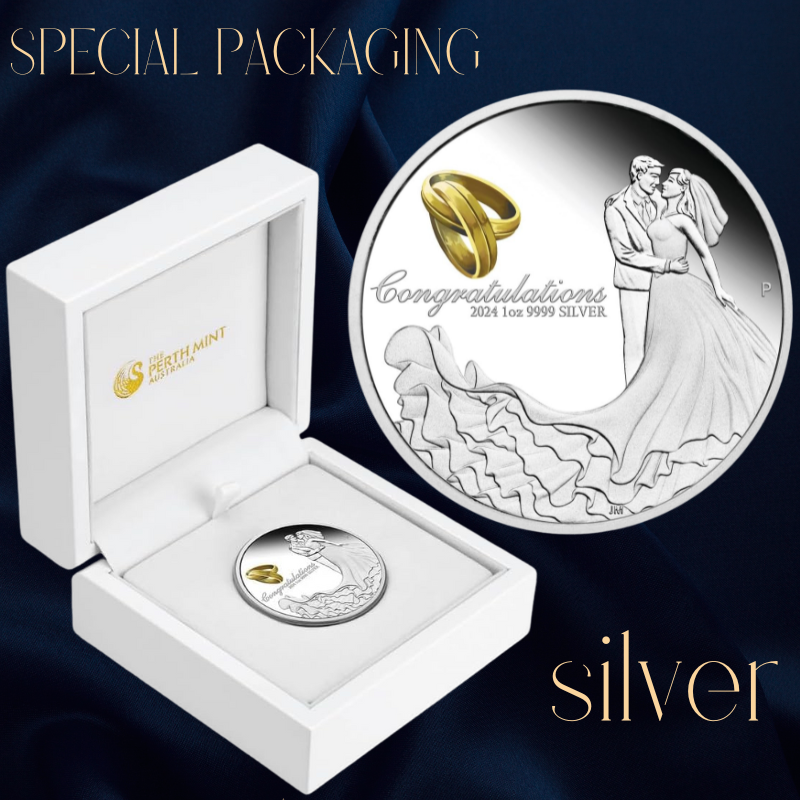 2024 Wedding 1 oz Silver Proof Gift Coin-The Perth Mint