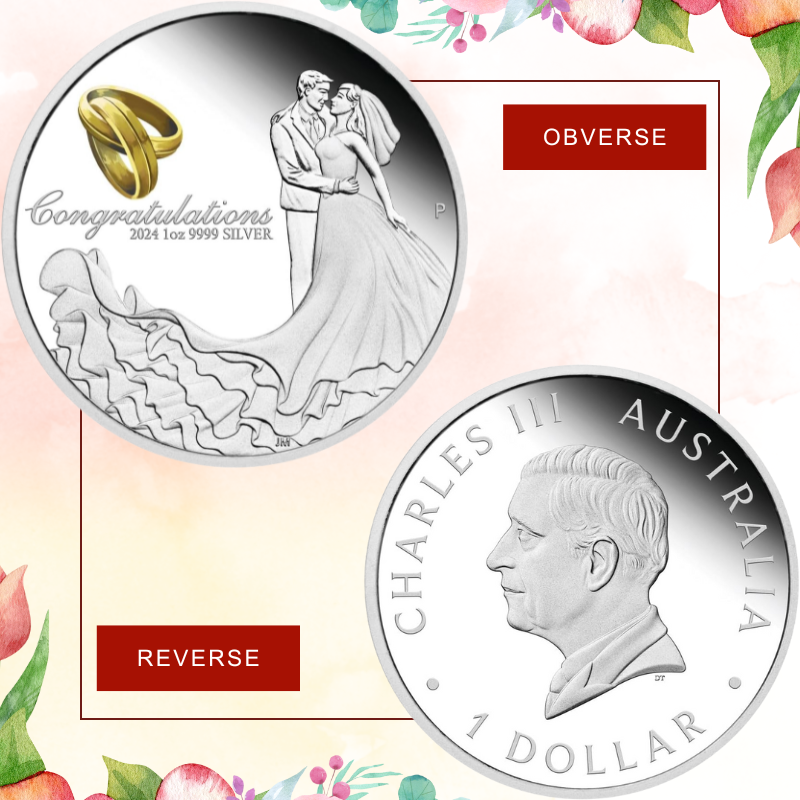2024 Wedding 1 oz Silver Proof Gift Coin-The Perth Mint