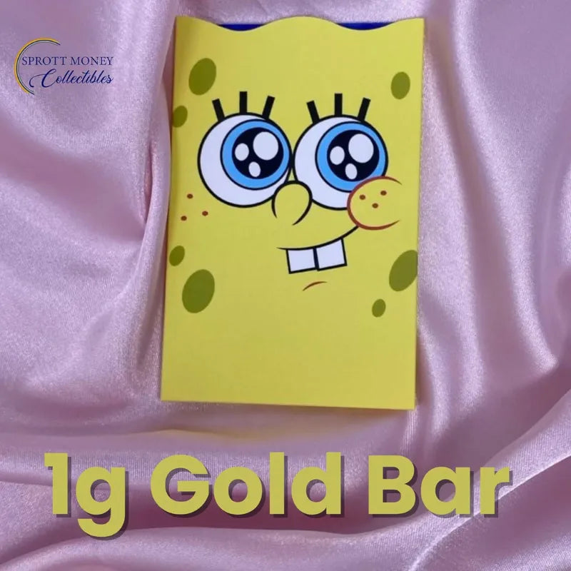 2025 1g Gold Minted SpongeBob Bar in Card, Ready to Gift - The Perth Mint 